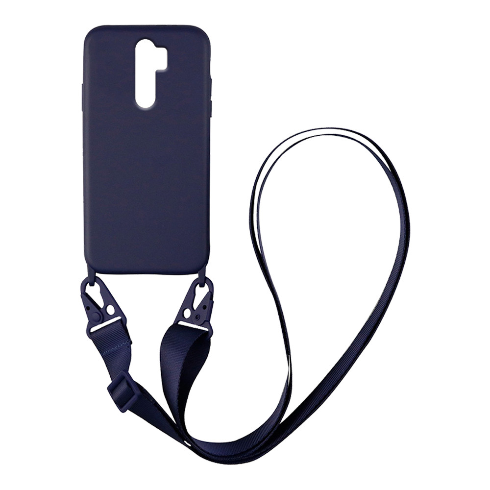 Θήκη CarryHang Liquid Silicone Strap Xiaomi - My Colors - Μπλε Σκούρο - Redmi Note 8 Pro