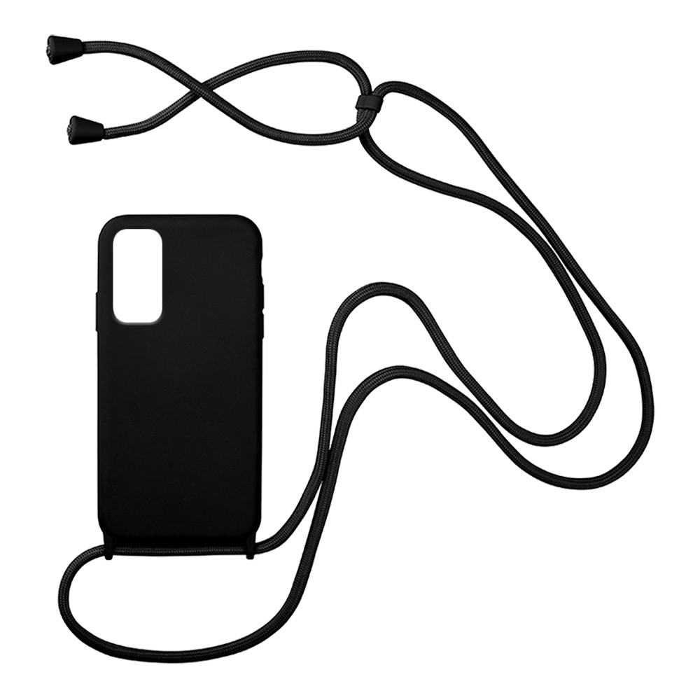 My Colors θήκη CarryHang Liquid Silicone Κορδόνι Xiaomi Redmi Note 11/ 11S - Μαύρο (200-109-437)