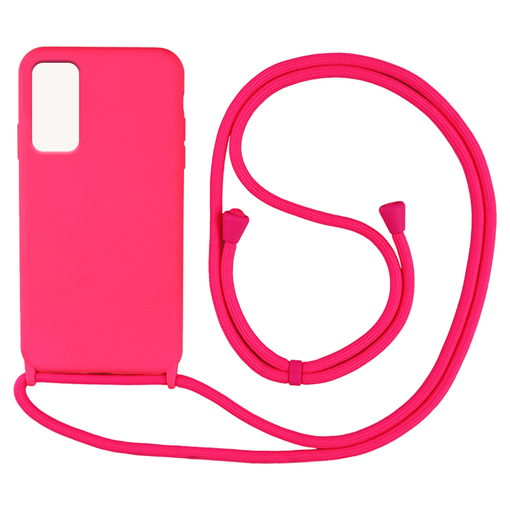 Θήκη Σιλικόνης με Κορδόνι CarryHang Xiaomi - My Colors - Φουξ - Redmi Note 11 4G, Redmi note 11S 