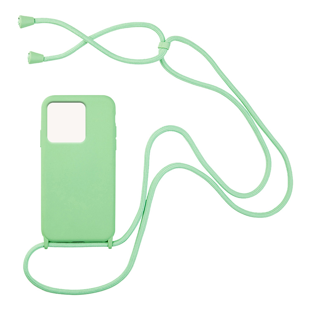 Θήκη Σιλικόνης με Κορδόνι CarryHang για Xiaomi - My Colors - Ανοιχτό Πράσινο - Redmi 10C