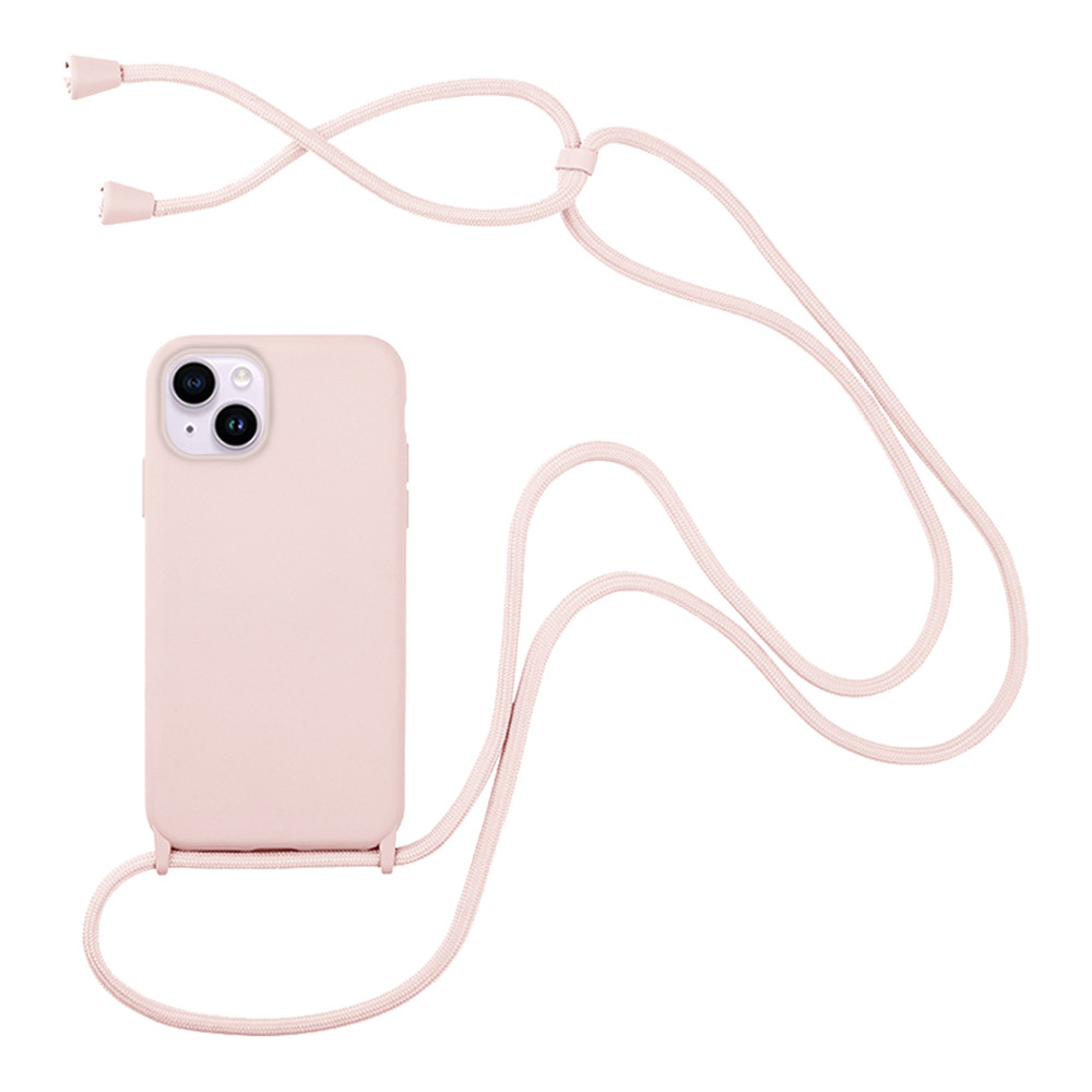 Θήκη Σιλικόνης με Κορδόνι CarryHang για Apple - My Colors - Ροζ - iPhone 14