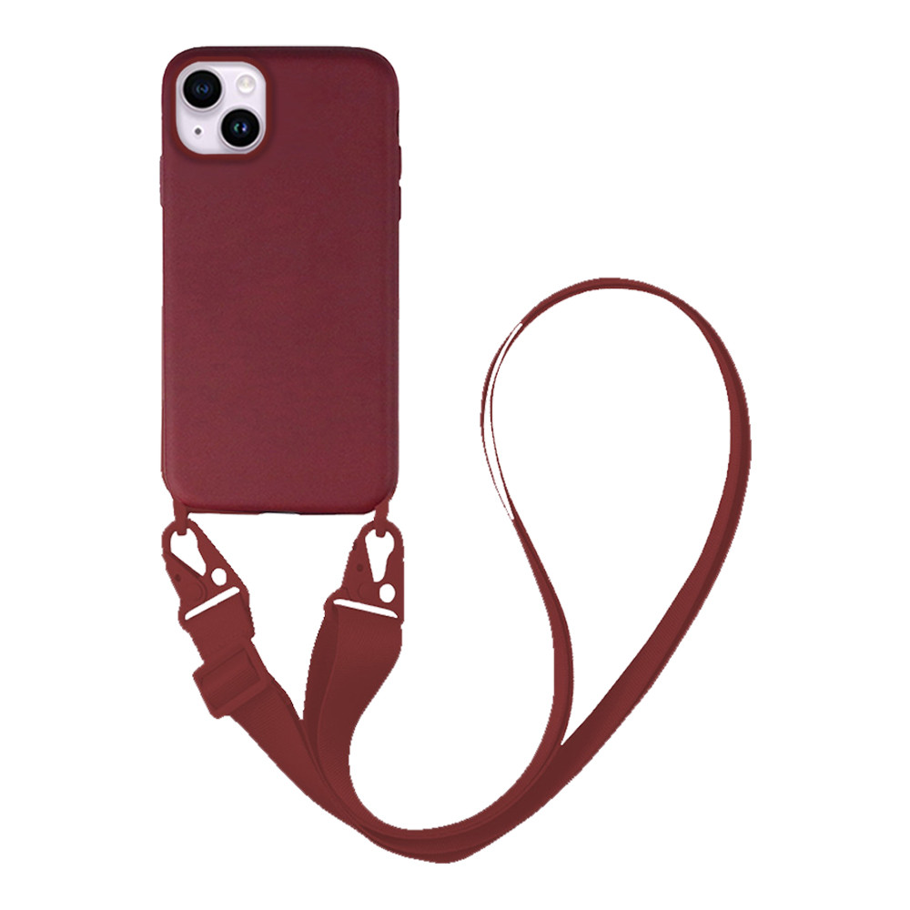 Θήκη CarryHang Liquid Silicone Strap Apple - My Colors - Μπορντώ - iPhone 14