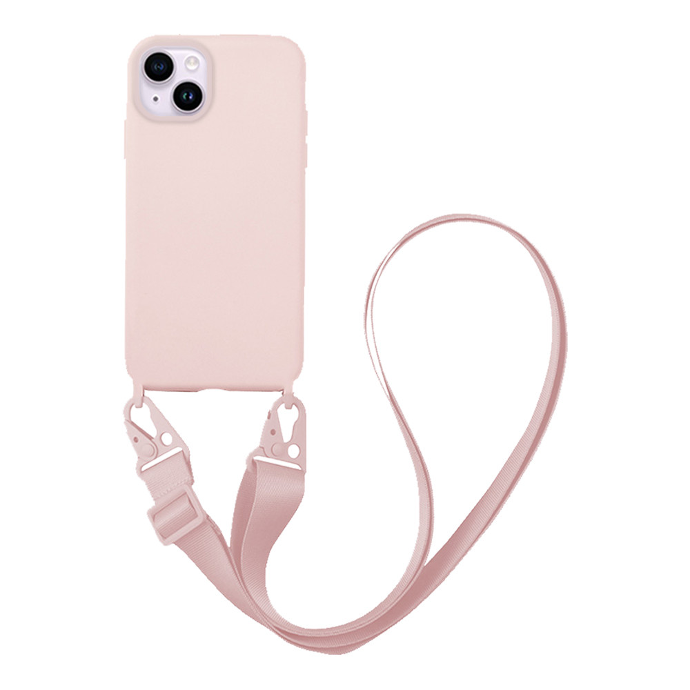 Θήκη CarryHang Liquid Silicone Strap Apple - My Colors - Ροζ - iPhone 14 Plus