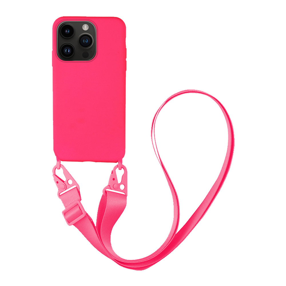 Θήκη CarryHang Liquid Silicone Strap Apple iPhone 14 Pro Φουξ - My Colors - Φουξ - iPhone 14 Pro