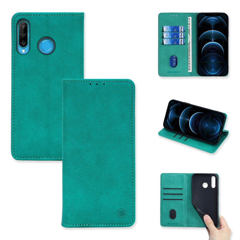 Θήκη Βιβλίο Vintage Magnet Book Sonique Huawei - Sonique - Βεραμάν - P30 Lite