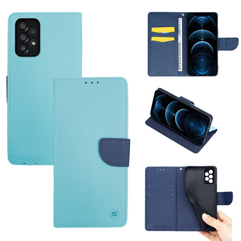 Θήκη Βιβλίο Sonique Trend Book για Samsung - Sonique - Σιέλ / Σκούρο Μπλε - Samsung Galaxy A52 4G/A52 5G /A52s 5G