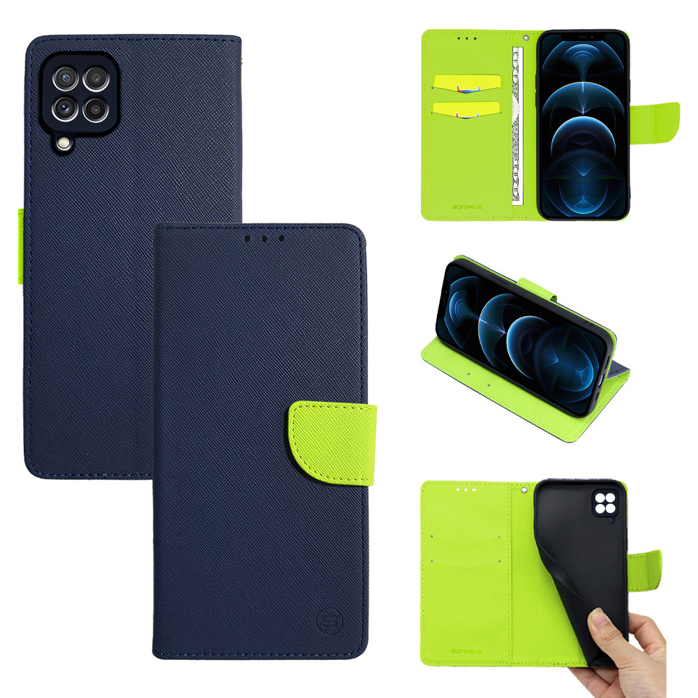 Θήκη Βιβλίο Sonique Trend Book για Samsung - Sonique - Σκούρο Μπλε / Λαχανί - Samsung Galaxy M53 5G