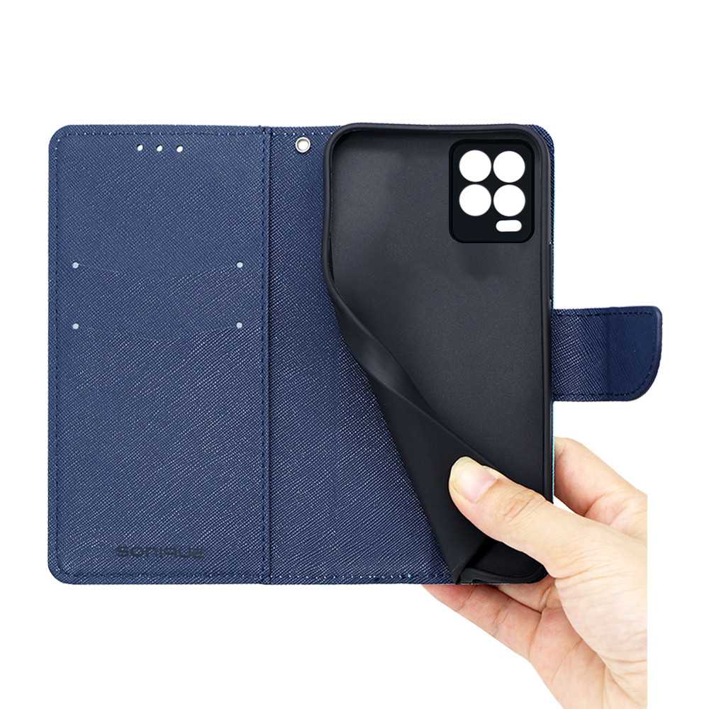 Θήκη Βιβλίο Sonique Trend Book για Realme - Sonique - Βεραμάν / Σκούρο Μπλε - Realme 8, Realme 8 Pro