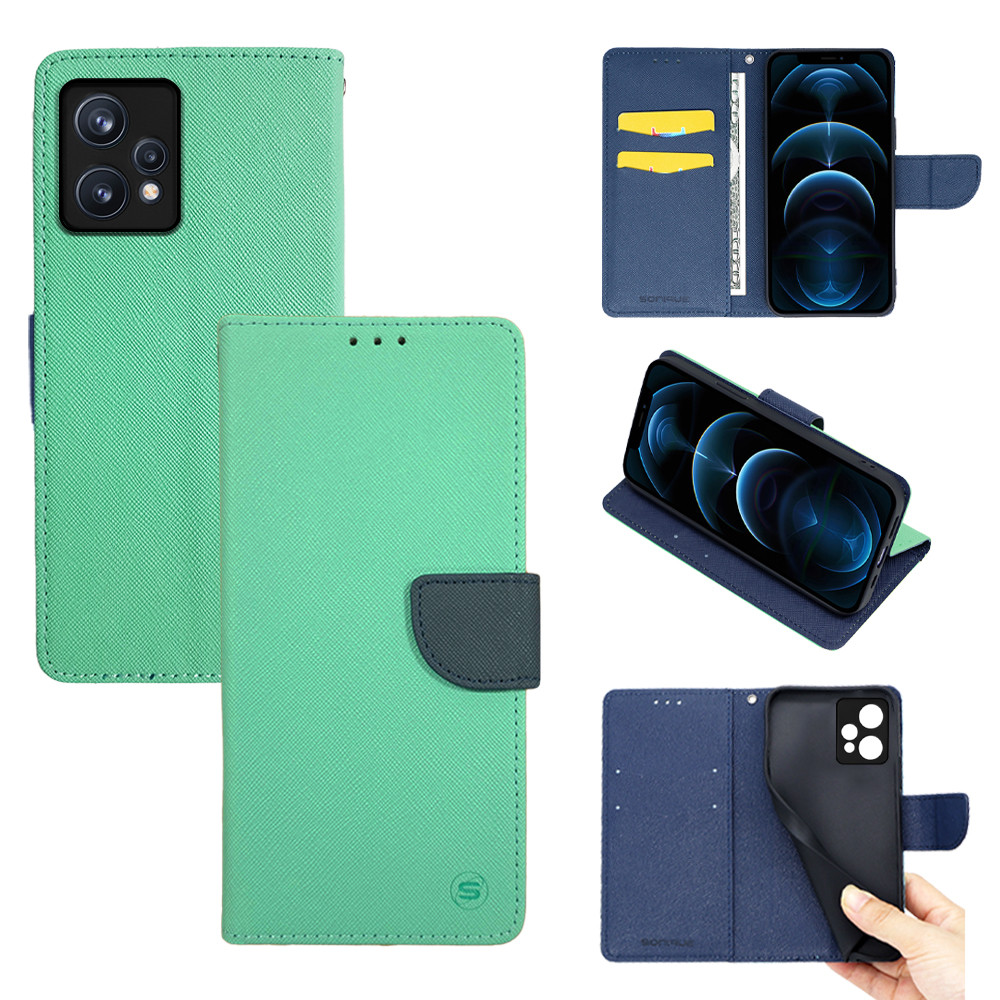 Θήκη Βιβλίο Sonique Trend Book για Realme - Sonique - Βεραμάν / Σκούρο Μπλε - Realme 9 5G, Realme 9 Pro 5G