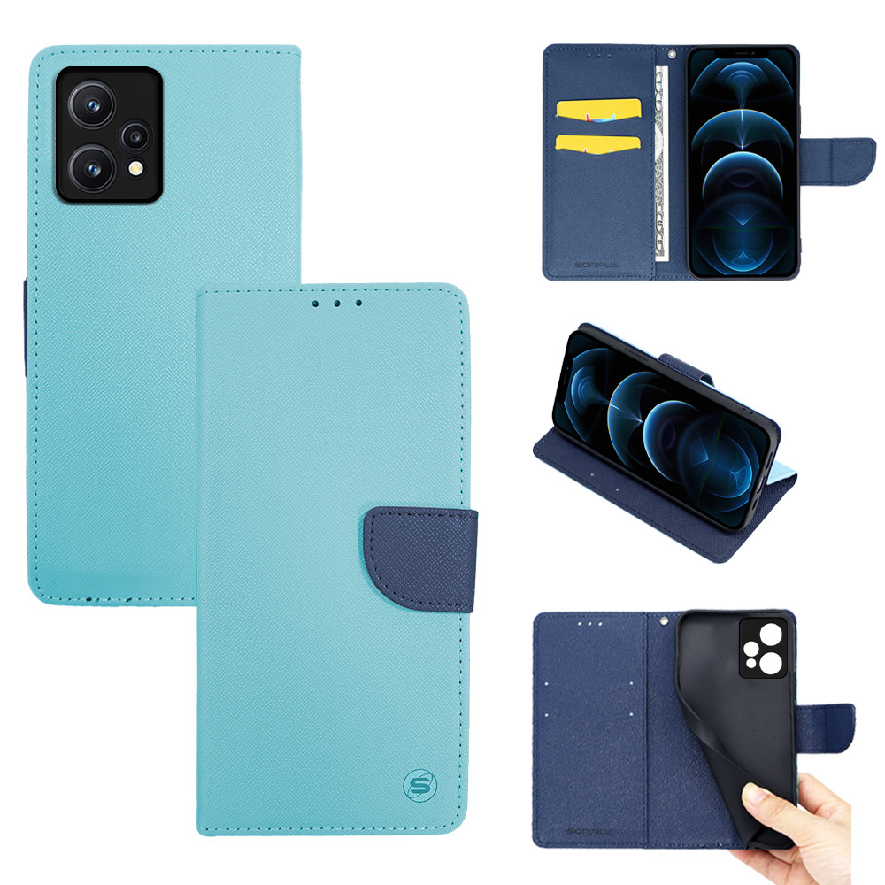 Θήκη Βιβλίο Sonique Trend Book για Realme - Sonique - Σιέλ / Σκούρο Μπλε - Realme 9 5G