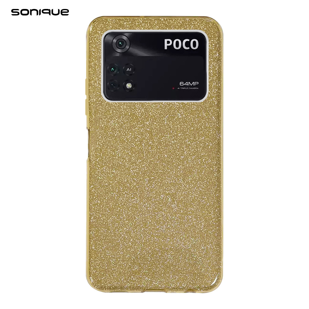 Θήκη Σιλικόνης Sonique Shiny για Xiaomi - Sonique - Χρυσό - POCO M4 Pro 4G