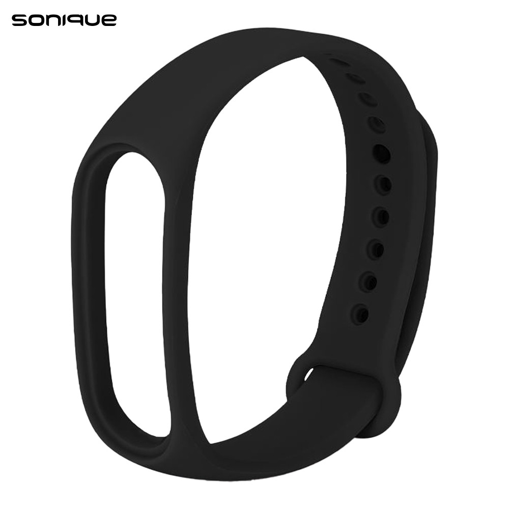 Λουράκι Σιλικόνης Sonique Color για Xiaomi Mi Band 5/6 - Sonique - Μαύρο - Λουράκια