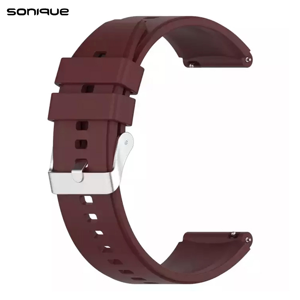 Λουράκι Σιλικόνης Smooth Band Sonique 22mm για Huawei Watch GT3/GT3 Pro 46mm/ GT2/GT2 Pro 46mm/ GT 42mm/46mm/GT 2e/3/3 Pro - Sonique - Μπορντώ - Λουράκια