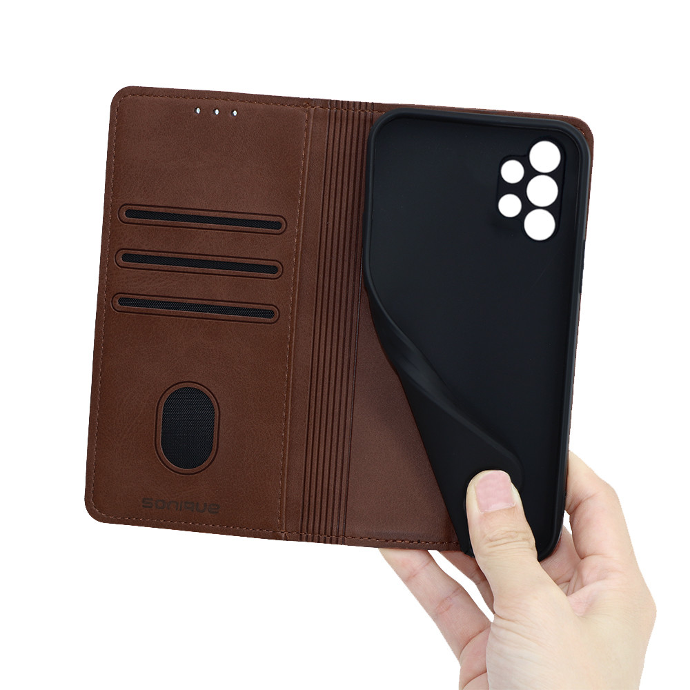 Θήκη Βιβλίο Vintage Magnet Book Sonique για Samsung - Sonique - Καφέ - Samsung Galaxy A32 5G