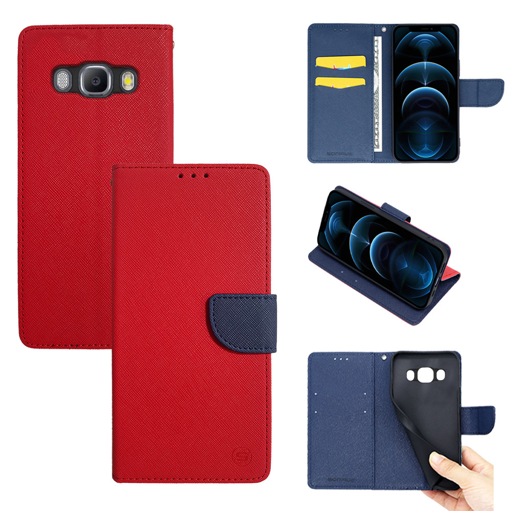 Θήκη Βιβλίο Sonique Trend Book Samsung - Sonique - Κόκκινο / Σκούρο Μπλε - Galaxy J5 (2016) 