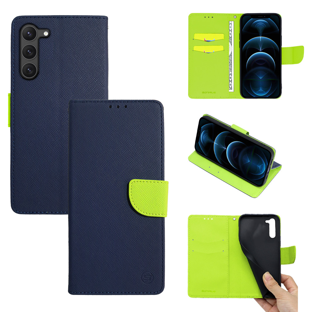 Θήκη Βιβλίο Sonique Trend Book για Samsung - Sonique - Σκούρο Μπλε / Λαχανί - Samsung Galaxy S23