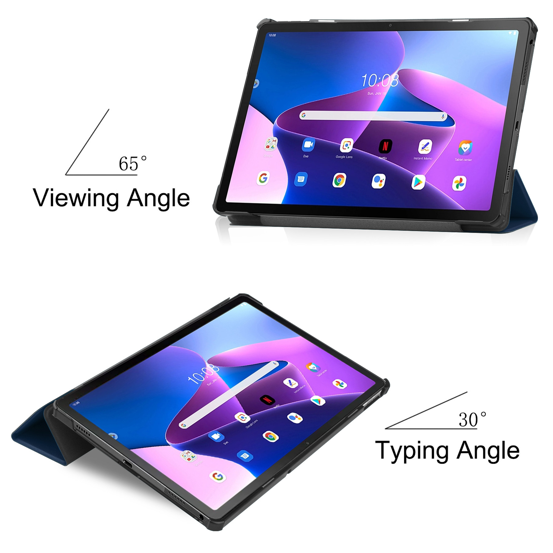 Θήκη Tablet Smartcase Slim Sonique για Lenovo - Sonique - Μπλέ - Tab M10 Plus 3rd Gen 10.6"