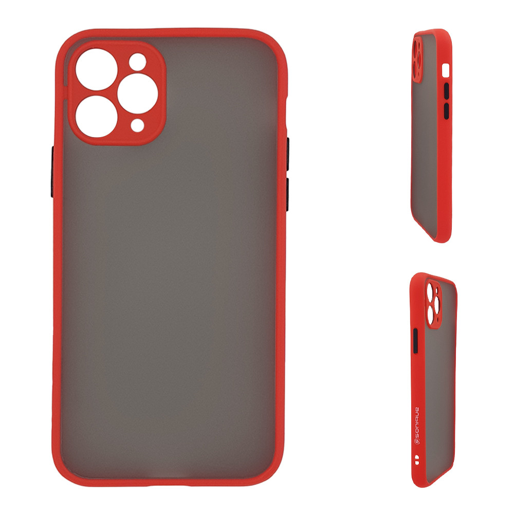 Θήκη Σιλικόνης Color Button Bumper Sonique Apple - Sonique - Κόκκινο - iPhone 11 Pro