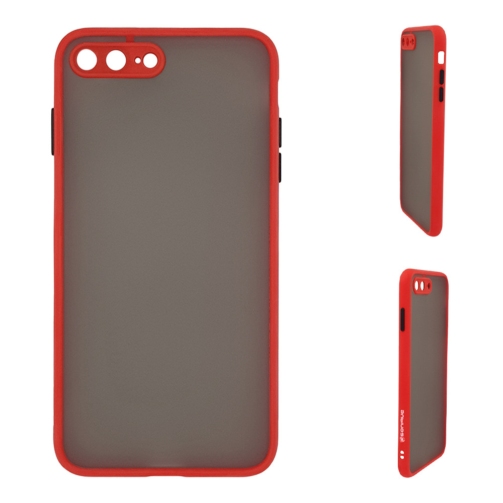 Θήκη Σιλικόνης Color Button Bumper Sonique Apple - Sonique - Κόκκινο - iphone 7 Plus, iphone 8 Plus