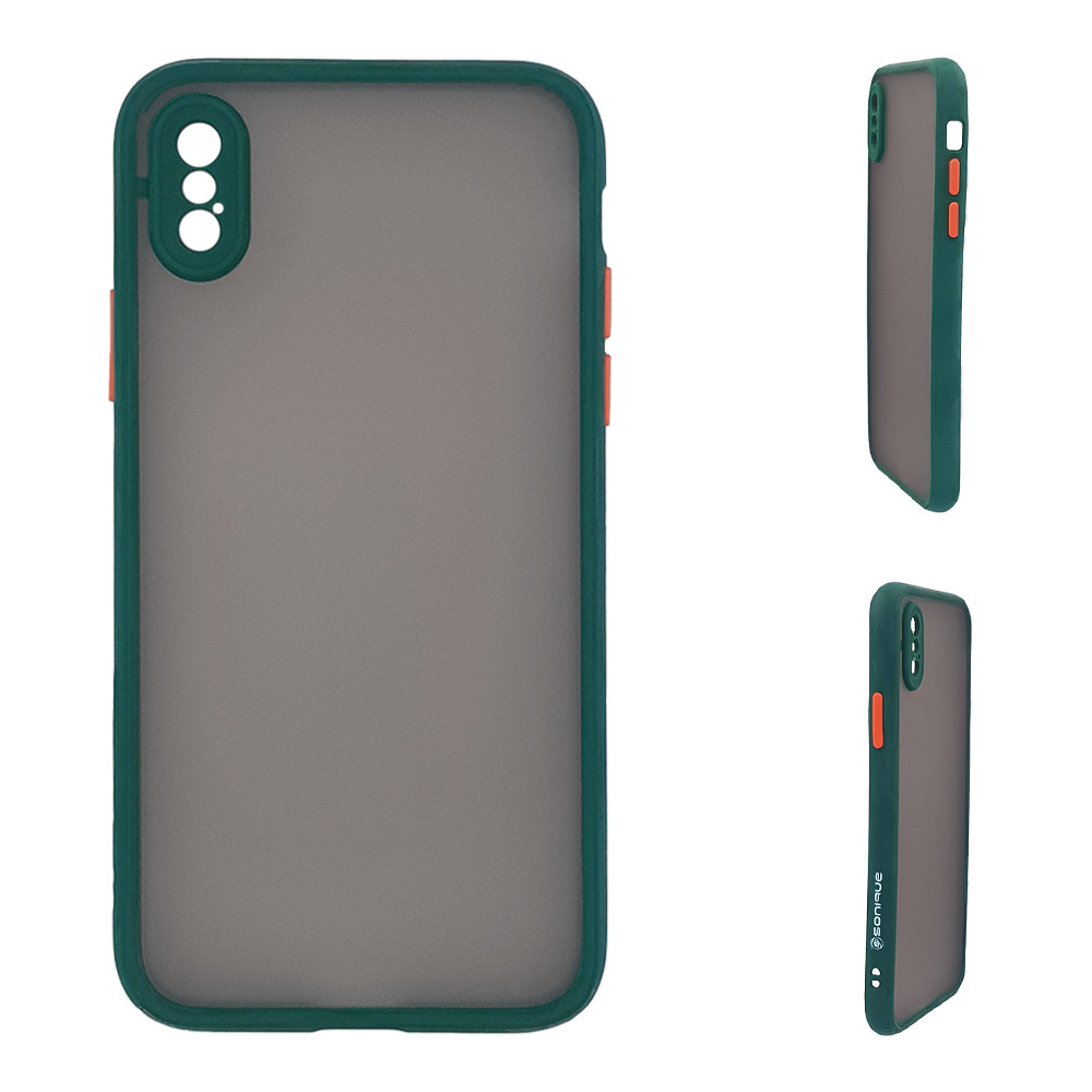 Θήκη Σιλικόνης Color Button Bumper Sonique Apple - Sonique - Πράσινο Σκούρο - iPhone X, iPhone XS