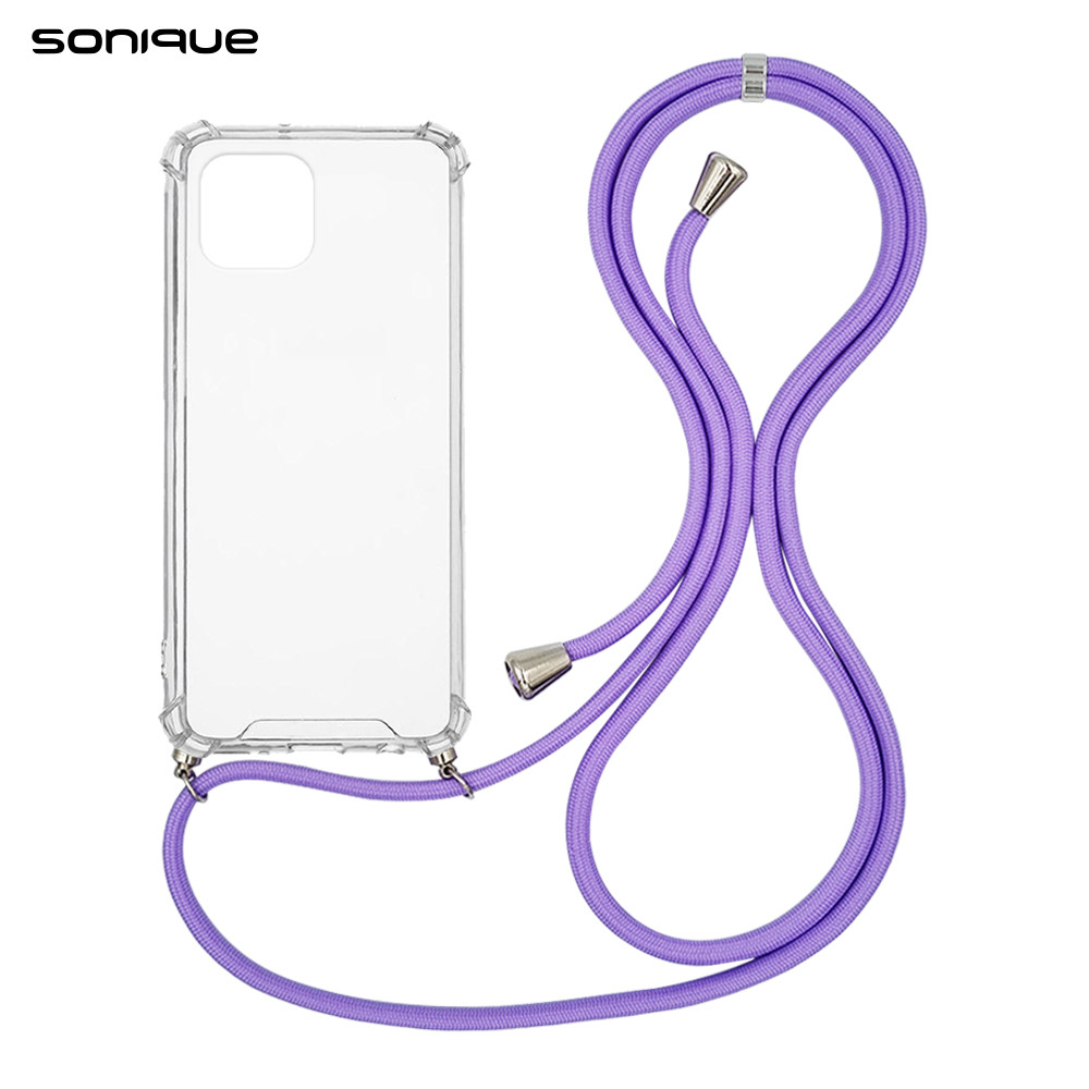 Θήκη Σιλικόνης με Κορδόνι Sonique Armor Clear Xiaomi - Sonique - Λιλά - Redmi A1, Redmi A2
