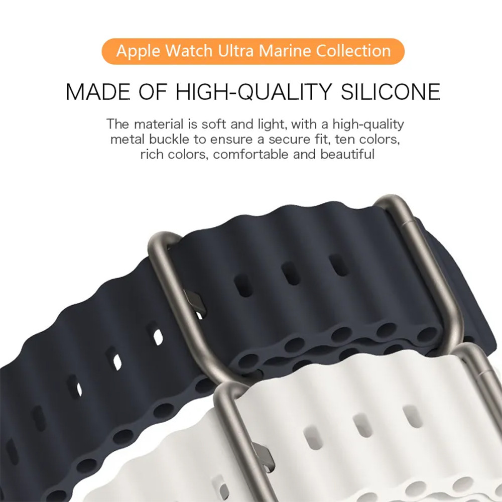 Λουράκι Σιλικόνης Ocean Band Sonique για Apple Watch (42/44/45/49MM) Πορτοκαλί - Sonique - Πορτοκαλί - Λουράκια