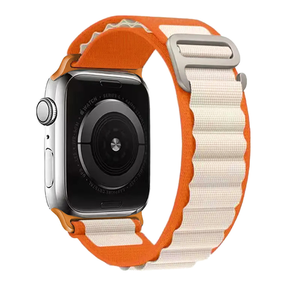 Λουράκι Nylon Alpine Loop Band Sonique για Apple Watch (42/44/45/49MM) Πορτοκαλί / Μπεζ - Sonique - Πορτοκαλί / Μπεζ - Λουράκια