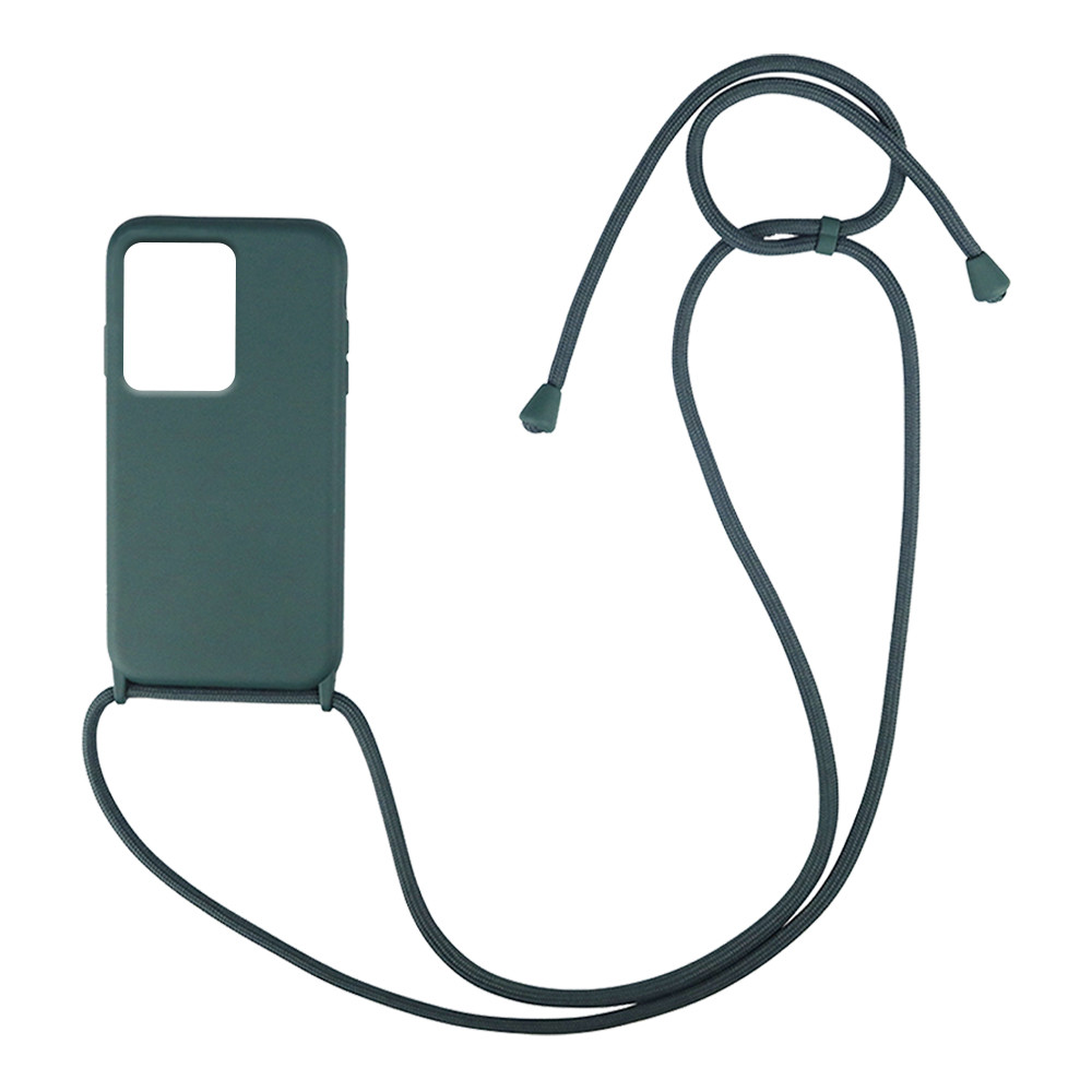 Θήκη Σιλικόνης με Κορδόνι CarryHang Xiaomi - My Colors - Πράσινο Σκούρο - Redmi Note 12 4G 