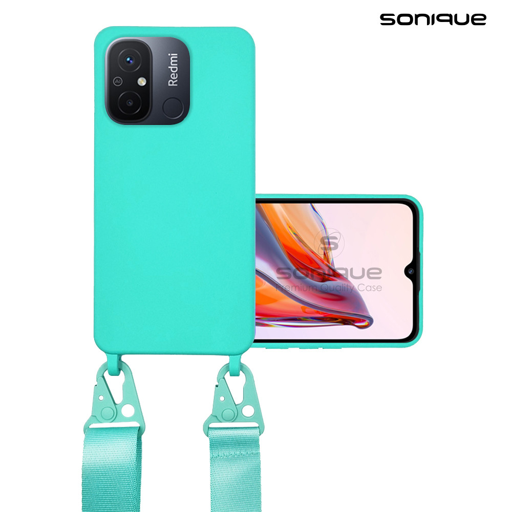 Θήκη Σιλικόνης με Strap CarryHang Sonique Xiaomi Redmi 12C Γαλάζιο - Sonique - Γαλάζιο - Redmi 12C - Θήκες Πλάτης