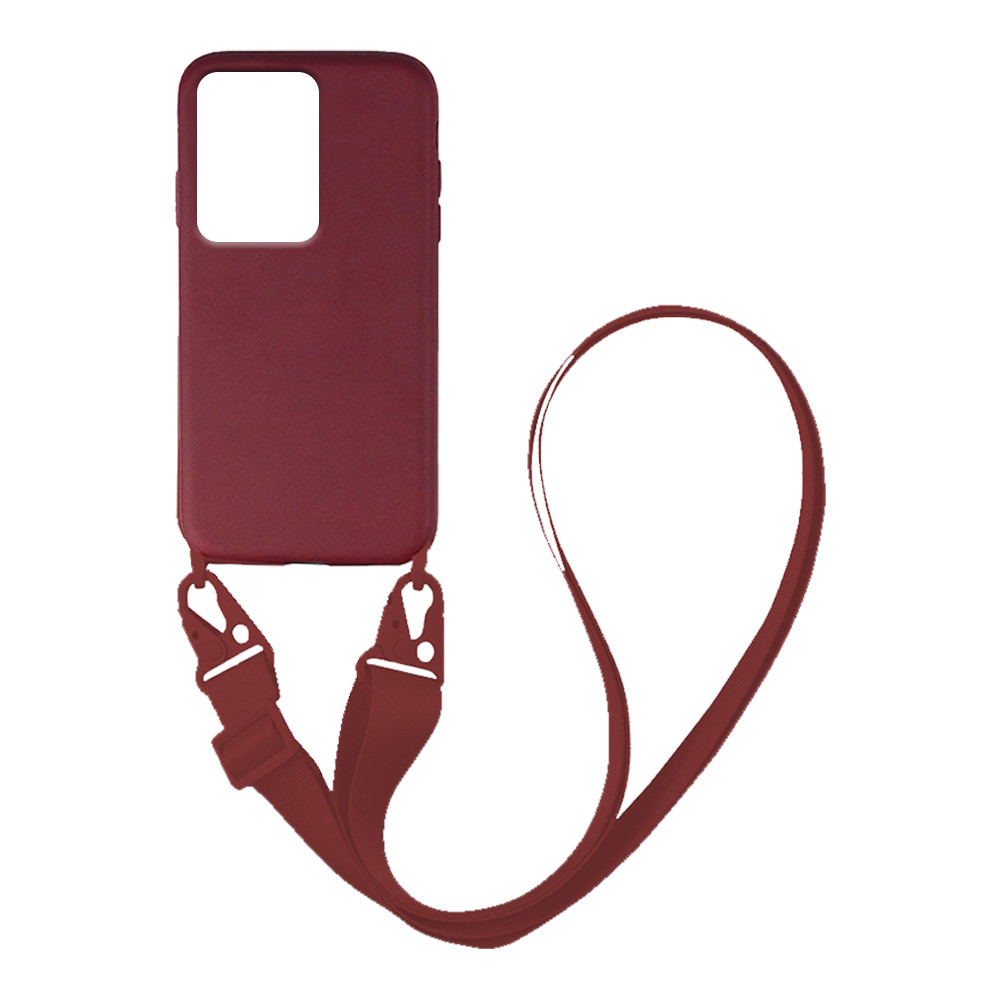 Θήκη CarryHang Liquid Silicone Strap Xiaomi - My Colors - Μπορντώ - Redmi Note 12 4G 