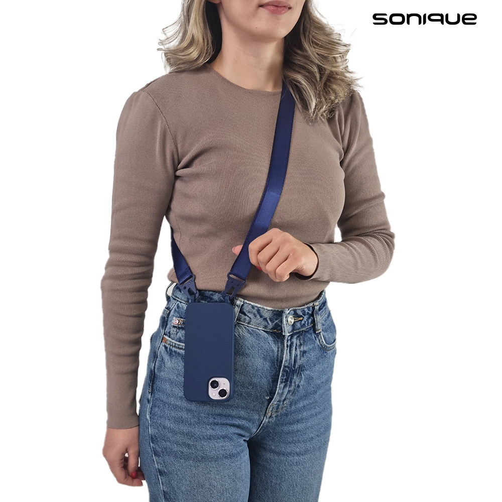 Θήκη Σιλικόνης με Strap CarryHang Sonique Xiaomi Xiaomi 13 Lite 5G Μπλε Σκούρο - Sonique - Μπλε Σκούρο - Xiaomi 13 Lite 5G - Θήκες Πλάτης