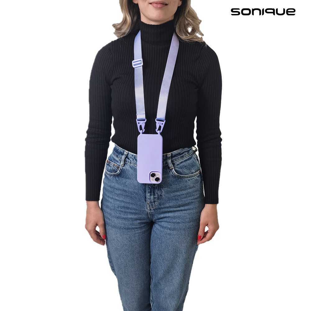 Θήκη Σιλικόνης με Strap CarryHang Sonique Samsung Galaxy S23 FE Λιλά - Sonique - Λιλά - Galaxy S23 FE - Θήκες Πλάτης