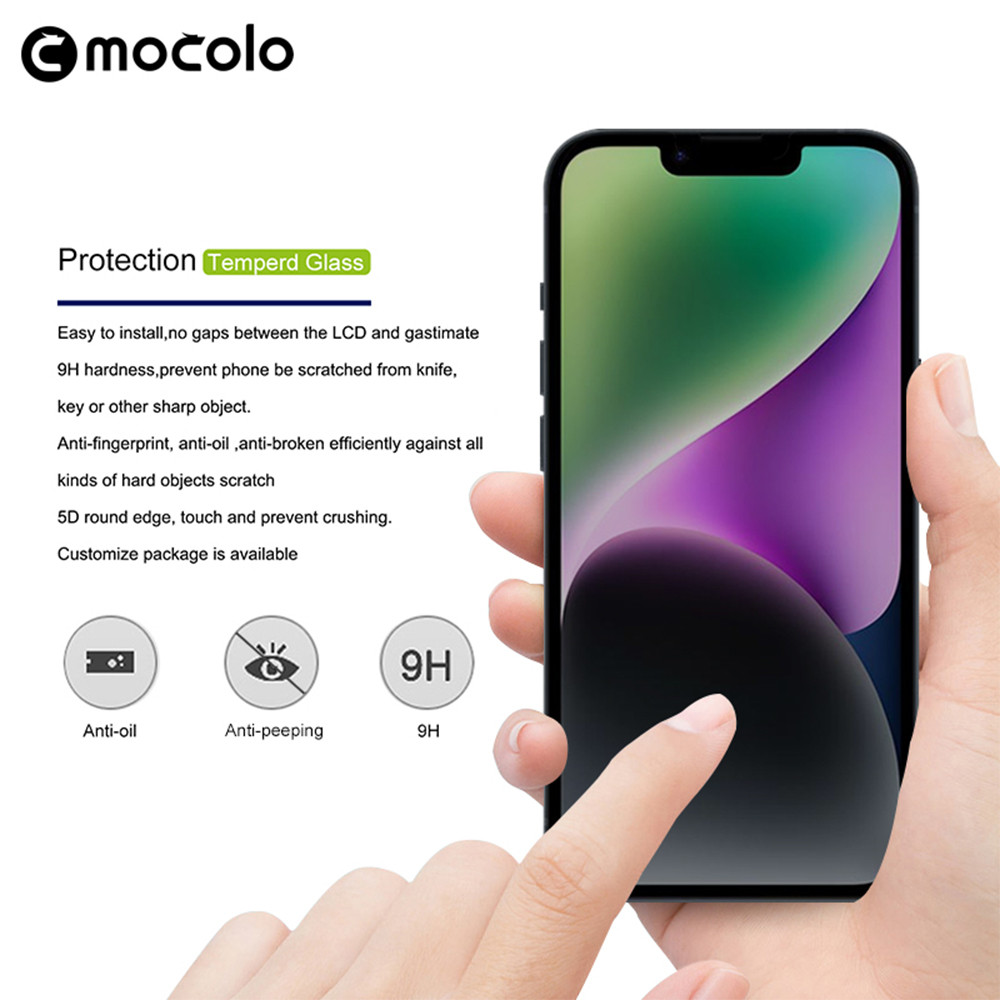 Mocolo Full Glue Privacy Tempered Glass Apple iPhone 15 Pro Μαύρο - Mocolo - Μαύρο - iPhone 15 Pro