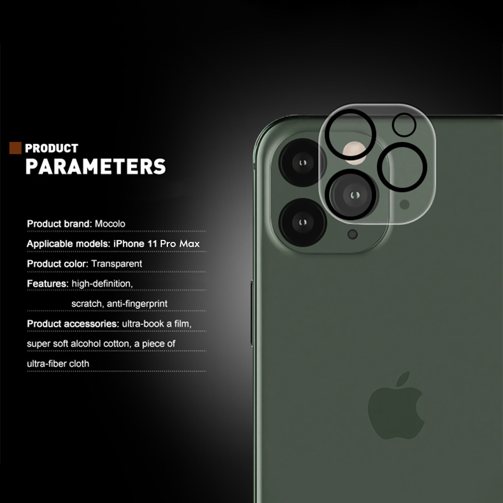 Προστασία Κάμερας Mocolo Lens Full Cover iPhone 11 Pro / iPhone 11 Pro Max Black - Mocolo - Black - iPhone 11 Pro, iPhone 11 Pro Max