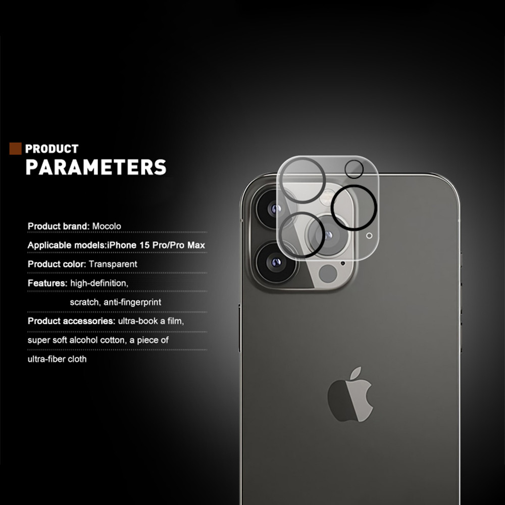Προστασία Κάμερας Mocolo Lens Full Cover iPhone 15 Pro Max Black - Mocolo - Black - iPhone 15 Pro Max