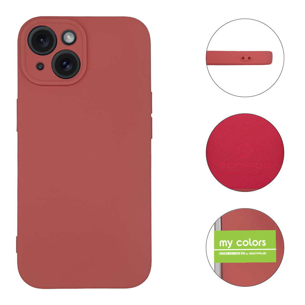 Θήκη Σιλικόνης My Colors Apple iPhone 15 Plus Μπορντό Ανοιχτό - Sonique - Μπορντό Ανοιχτό - iPhone 15 Plus
