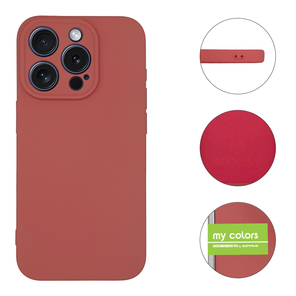 Θήκη Σιλικόνης My Colors Apple iPhone 15 Pro Μπορντό Ανοιχτό - Sonique - Μπορντό Ανοιχτό - iPhone 15 Pro