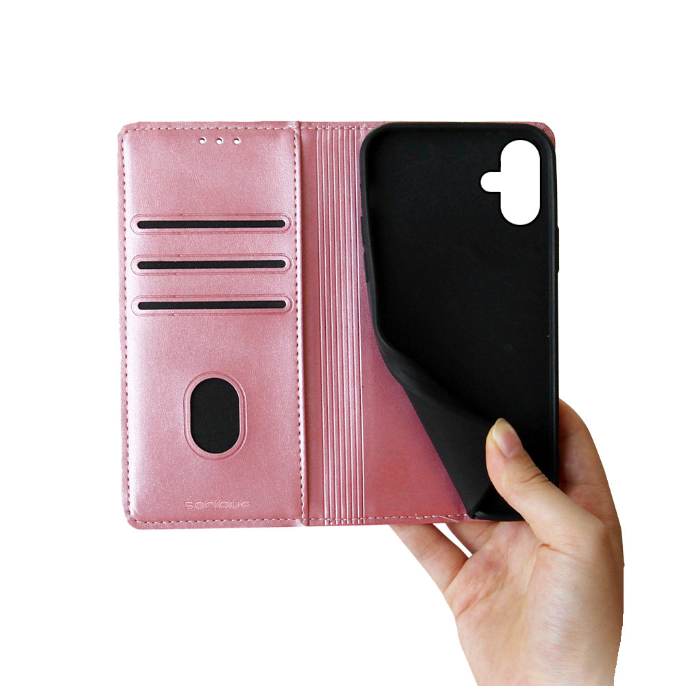 Θήκη Πορτοφόλι Vintage Magnet Wallet Sonique Samsung Galaxy A05 Ροζ Χρυσό - Sonique - Ροζ Χρυσό - Galaxy A05
