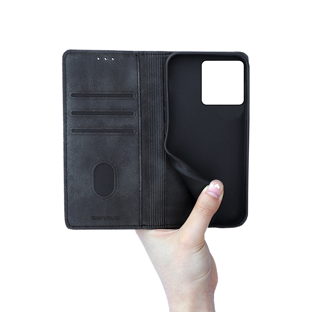 Θήκη Πορτοφόλι Vintage Magnet Wallet Sonique Xiaomi Redmi Note 13 5G Μαύρο - Sonique - Μαύρο - Redmi Note 13 5G