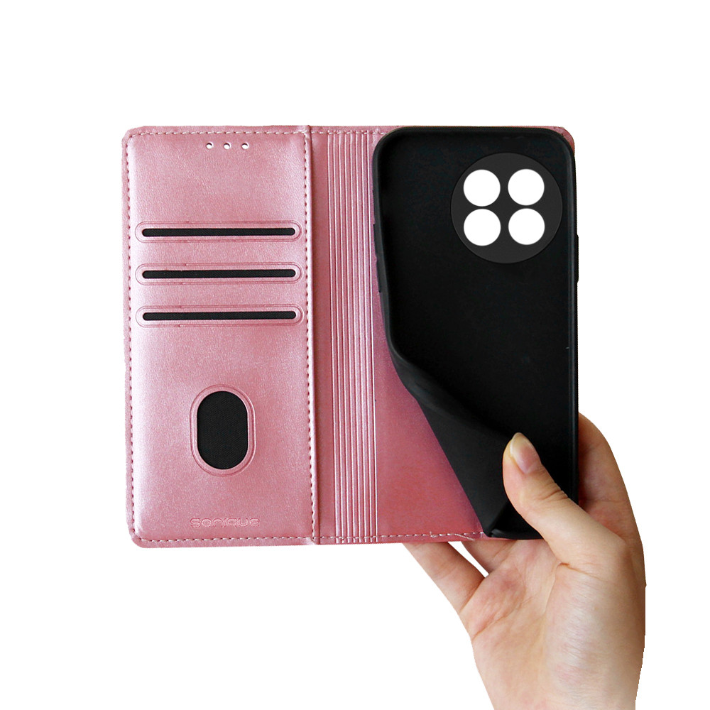 Θήκη Πορτοφόλι Vintage Magnet Wallet Sonique OnePlus 11 5G Ροζ Χρυσό - Sonique - Ροζ Χρυσό - OnePlus 11 5G