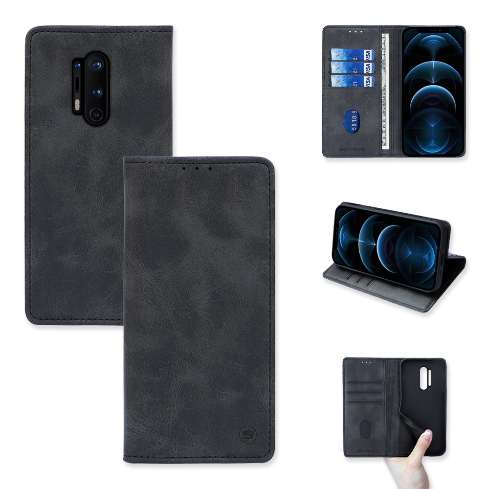 Θήκη Πορτοφόλι Vintage Magnet Wallet Sonique OnePlus 8 Pro Μαύρο - Sonique - Μαύρο - OnePlus 8 Pro