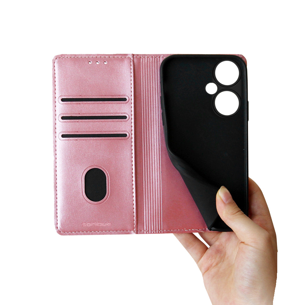 Θήκη Πορτοφόλι Vintage Magnet Wallet Sonique OnePlus Nord CE 3 Lite 5G Ροζ Χρυσό - Sonique - Ροζ Χρυσό - OnePlus Nord CE 3 Lite 5G