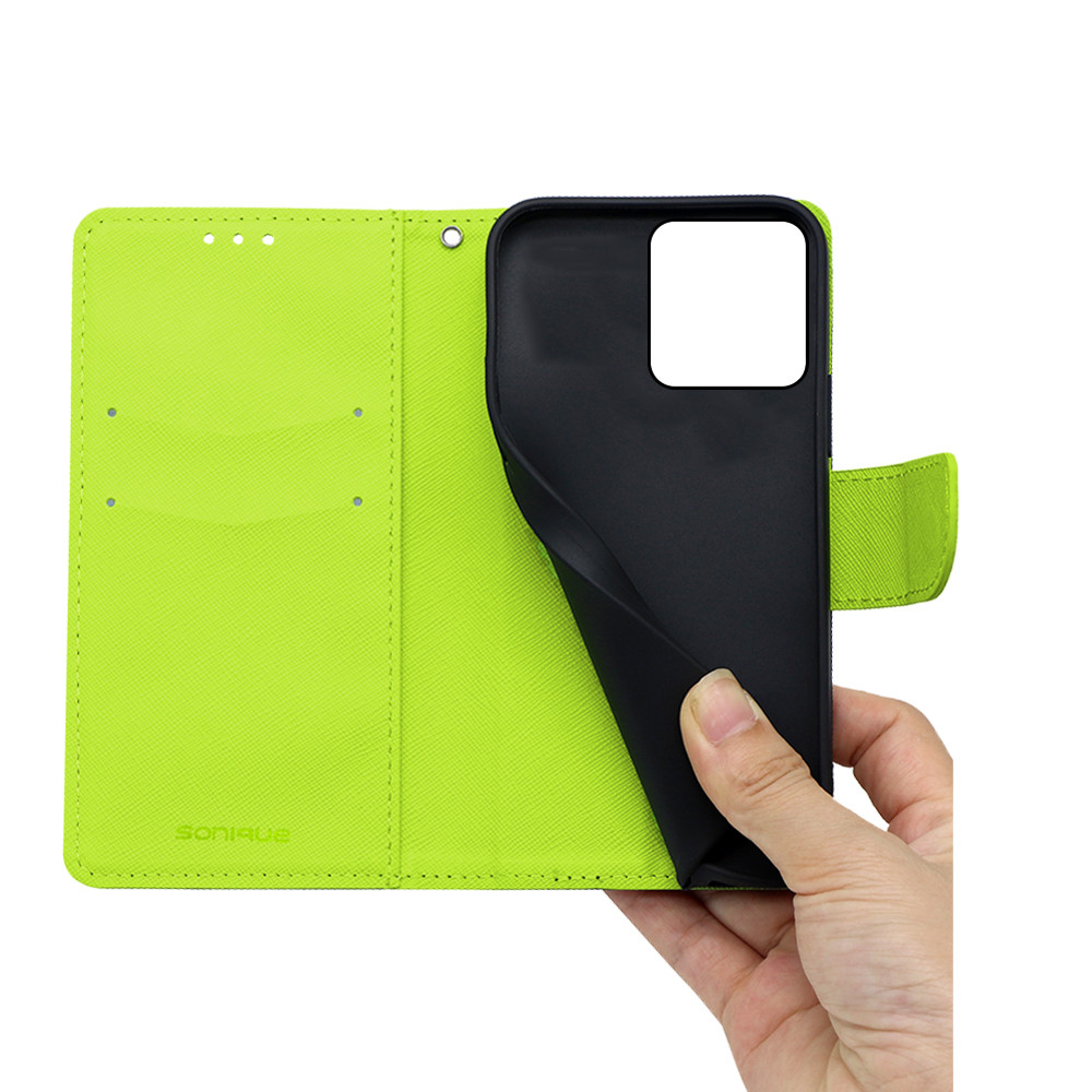 Θήκη Πορτοφόλι Sonique Trend Wallet Realme C51 / Realme C53 Σκούρο Μπλε / Λαχανί - Sonique - Σκούρο Μπλε / Λαχανί - Realme C51, Realme C53