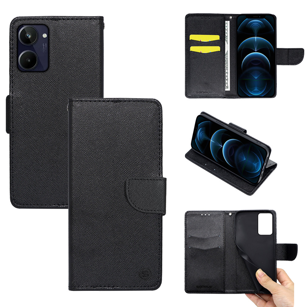 Θήκη Πορτοφόλι Sonique Trend Wallet Realme 10 4G Μαύρο - Sonique - Μαύρο - Realme 10 4G