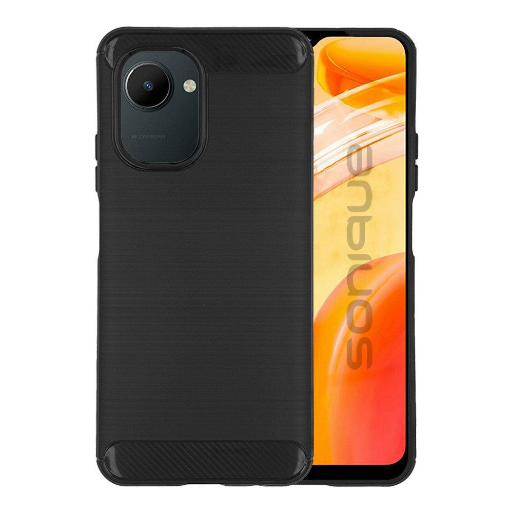 Θήκη Σιλικόνης Sonique Carbon Brushed Realme C30 Μαύρο - Sonique - Μαύρο - Realme C30