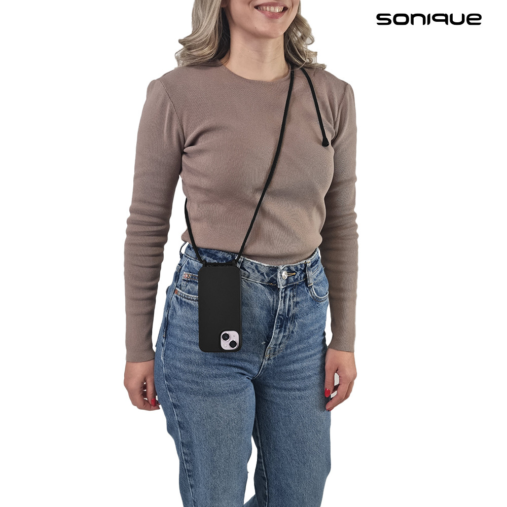 Θήκη Σιλικόνης με Κορδόνι CarryHang Sonique Xiaomi Poco M5 Μαύρο - Sonique - Μαύρο - Poco M5 - Θήκες Πλάτης