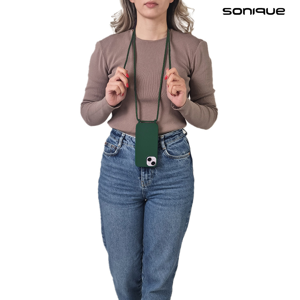 Θήκη Σιλικόνης με Κορδόνι CarryHang Sonique Xiaomi Redmi Note 13 Pro Plus 5G Πράσινο Σκούρο - Sonique - Πράσινο Σκούρο - Redmi Note 13 Pro Plus 5G