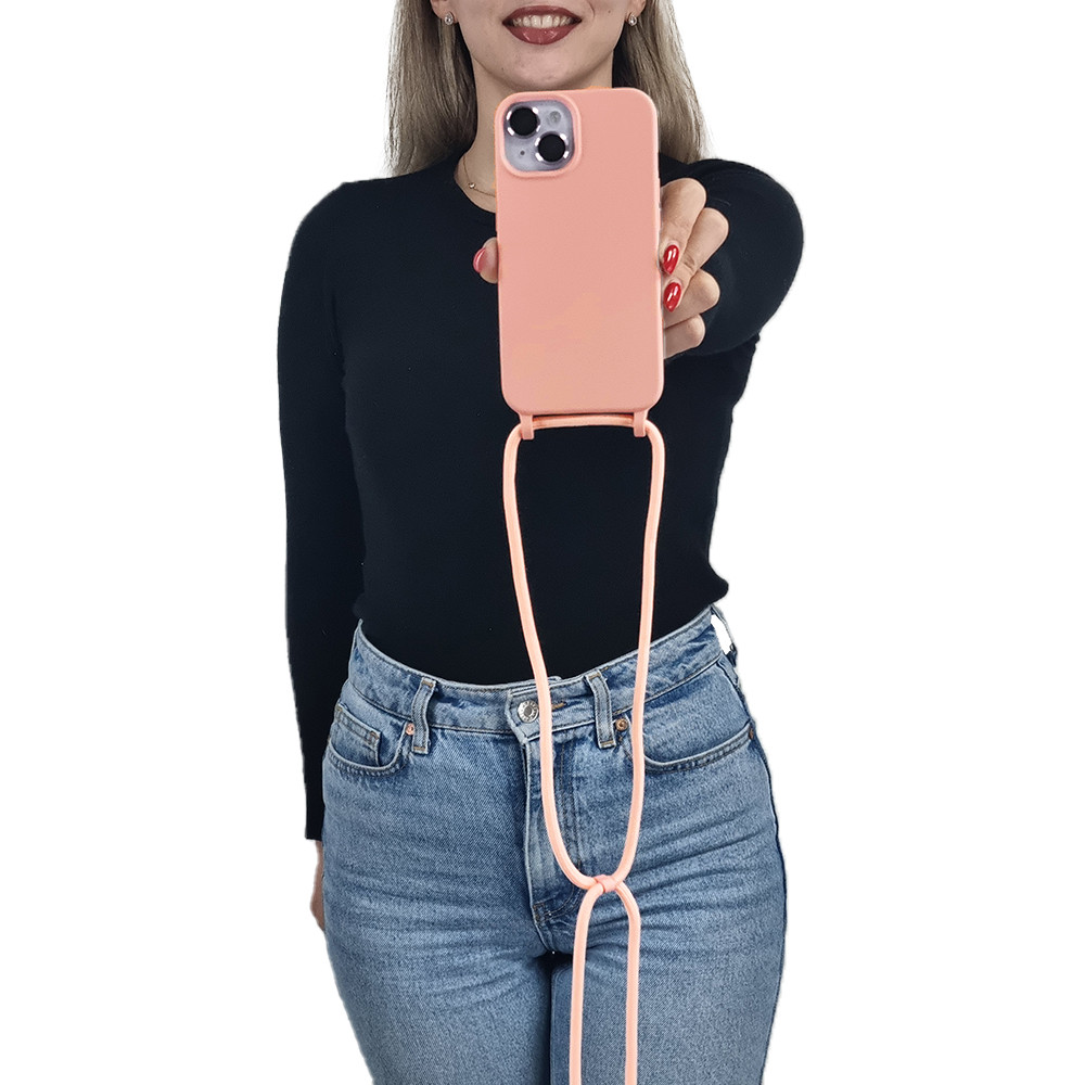 Θήκη Σιλικόνης με Κορδόνι CarryHang Sonique Samsung Galaxy A05s 4G Ροζ - Sonique - Ροζ - Galaxy A05s 4G - Θήκες Πλάτης
