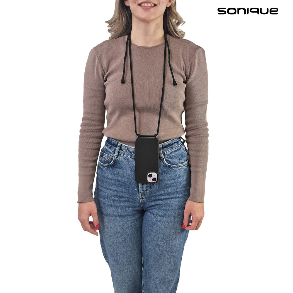 Θήκη Σιλικόνης με Κορδόνι CarryHang Sonique Samsung Galaxy A25 5G Μαύρο - Sonique - Μαύρο - Galaxy A25 5G