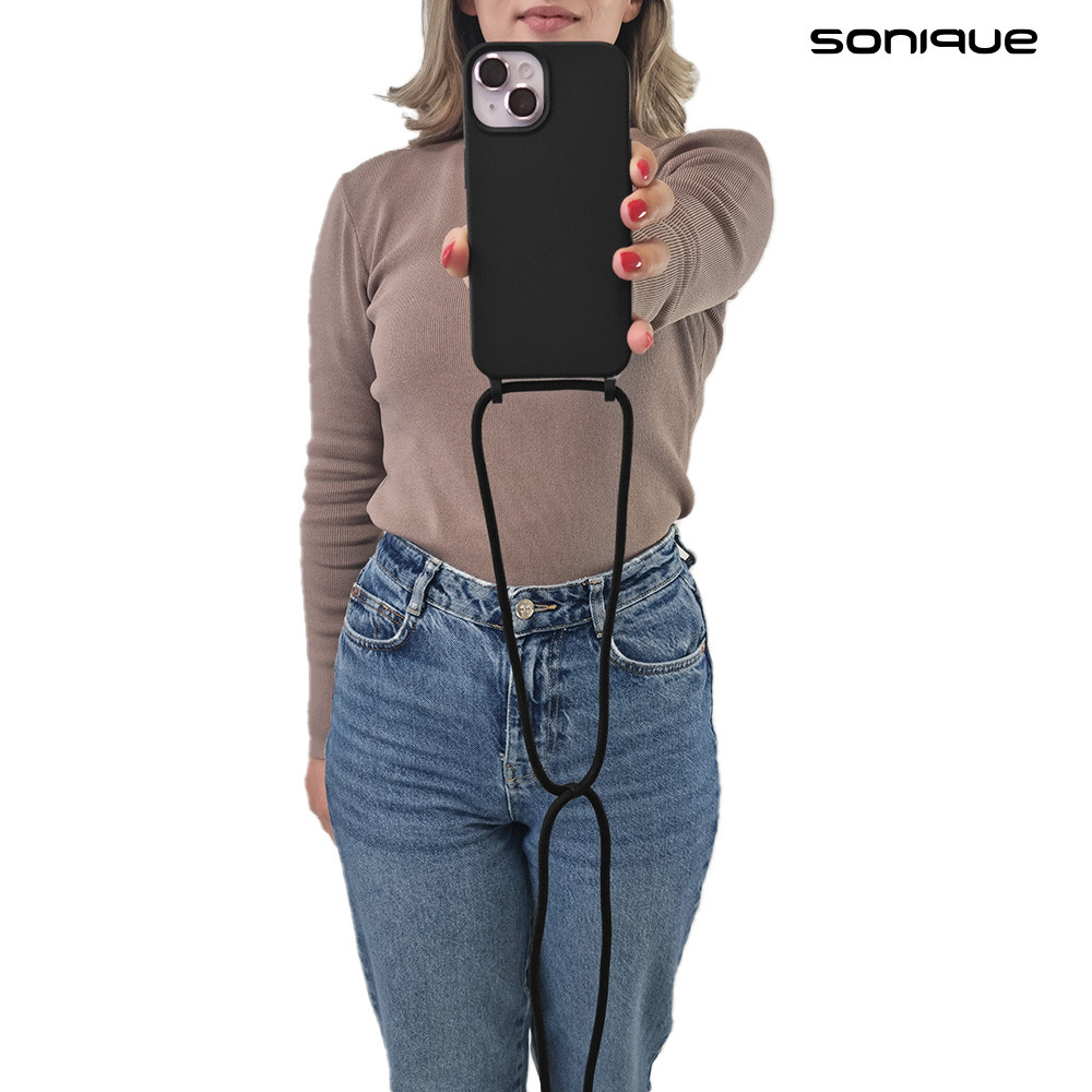 Θήκη Σιλικόνης με Κορδόνι CarryHang Sonique Samsung Galaxy A35 5G Μαύρο - Sonique - Μαύρο - Galaxy A35 5G